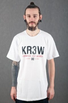 KR3W t-shirt Denim Co2 white