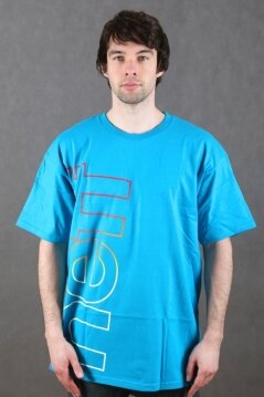 Neff t-shirt Corporate Fade turquoise