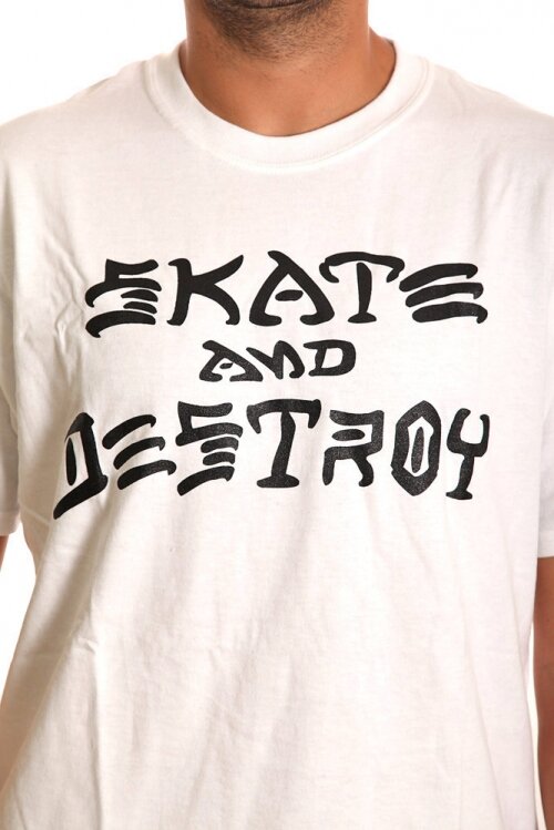 Thrasher t-shirt Skate & Destroy white