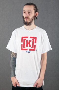 KR3W t-shirt Bracket white